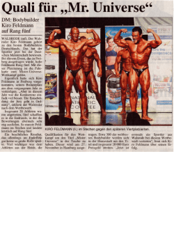 DM - Quali f&uuml;r Mr. Universe