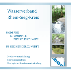 Broschuere WV 2015 - Wasserverband Rhein-Sieg