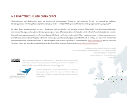 IN 5 SCHRITTEN ZU EUREM GREEN OFFICE