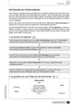 Info-Stunde zum Thema Indianer
