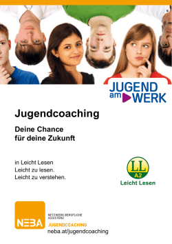 Jugendcoaching Jugend am Werk