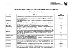 Operatoren&uuml;bersicht - Standardsicherung NRW