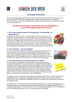 HR Projekte 2015/16