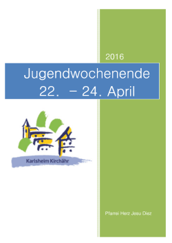 Jugendwochenende 22.04. - Kath
