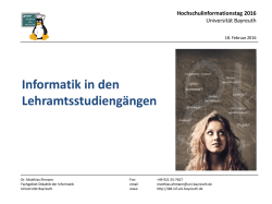 Hochschulinformationstag 2016