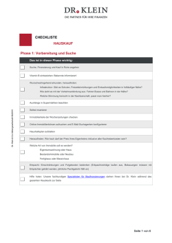 Hauskauf Checkliste