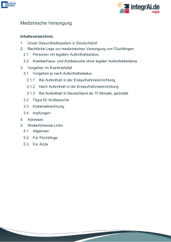 Medizinische Versorgung
