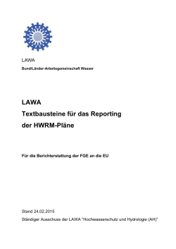 LAWA Textbausteine für das Reporting der HWRM