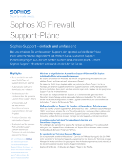 Sophos XG Firewall Support