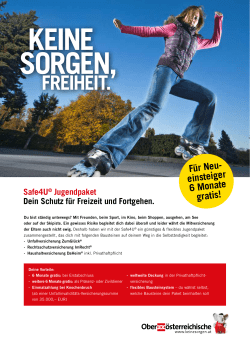 Produktblatt Safe4U - Oberösterreichische Versicherung AG
