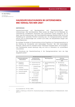hausdurchsuchungen im unternehmen: wie verhalten wir uns?