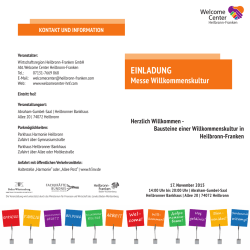 Einladung "Messe Willkommenskultur"