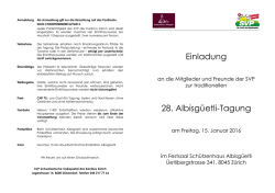 Einladung  - SVP Kanton Z&uuml;rich