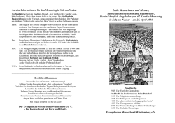 Einladung zum Mesnertag - Evangelischer Mesnerbund Württemberg