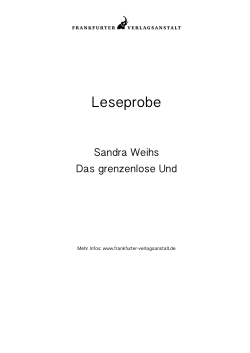 Leseprobe - Frankfurter Verlagsanstalt