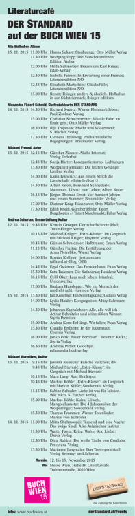 DER STANDARD auf der BUCH WIEN 15