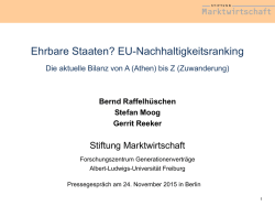 Ehrbare Staaten? EU-Nachhaltigkeitsranking