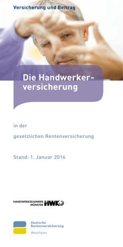 Die Handwerker- versicherung - Deutsche Rentenversicherung