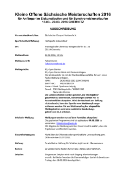 Ausschreibung - Deutsche Eislauf Union