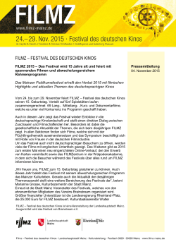 Pressemitteilung FILMZ PDF-Datei, 631,26 KB