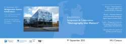 INVITATION Symposium & Celebrations &ldquo;Demography that Matters&rdquo;
