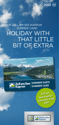 HOLIDAY WITH THAT LITTLE BIT OF EXTRA