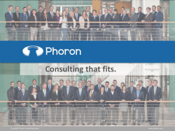 Consulting that fits. - Phoron Consulting GmbH