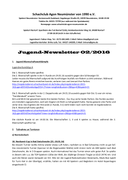 Jugend-Newsletter 02/2016
