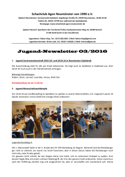 Jugend-Newsletter 03/2016