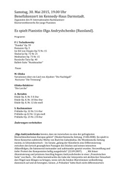 Info - Rachmaninov Gesellschaft