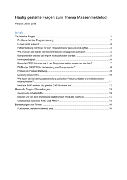 H&auml;ufig gestellte Fragen zum Thema Massenmeldetool