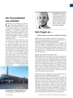 Drei Fragen an Die Personalarbeit neu erfinden