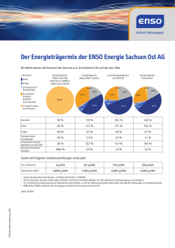 Der Energieträgermix der ENSO Energie Sachsen Ost AG [PDF, 130