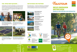 Infoflyer Energie-Quiztour im Schwäbischen Donautal
