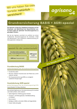 Grundversicherung BASIS + AGRI-spezial