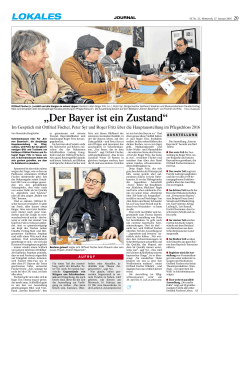 Der Bayer ist ein Zustand (Donaukurier, 27.01.2016)