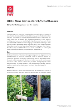HEKS Neue G&auml;rten Z&uuml;rich/Schaffhausen