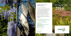 Jahresprogramm - Botanischer Garten Frankfurt am Main