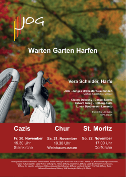 Warten Garten Harfen - JOG - Junges Orchester Graubünden