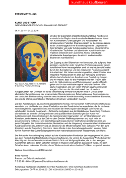 Pressemappe KUNST UND STIGMA