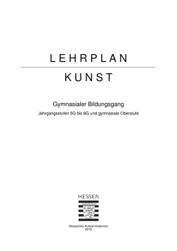 Lehrplan Kunst Gymnasium G8..