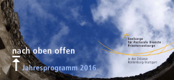 Jahresprogramm 2016 - Seelsorge f&uuml;r Pastorale Dienste