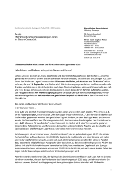 Einladung zur Diözesanwallfahrt in Lage-Rieste