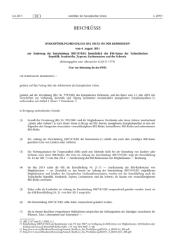 DURCHF&Uuml;HRUNGSBESCHLUSS (EU) 2015/ 1356 DER