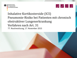 Inhalative Kortikosteroide (ICS) Pneumonie-Risiko bei