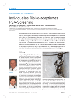 Individuelles Risiko-adaptiertes PSA-Screening