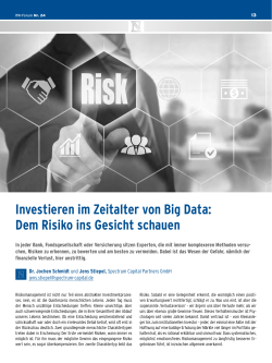 Investieren im Zeitalter von Big Data: Dem Risiko ins Gesicht