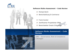 Software Risiko Assessment – Code Review GRC – Governance