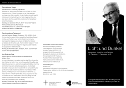 Licht und Dunkel - Evangelische Akademie der Nordkirche