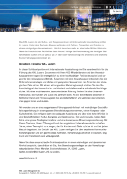 Direktorin / Direktor KKL Luzern